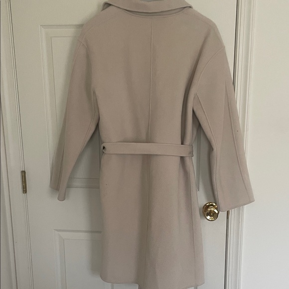 Lafayette 148 New York Beige Belted Coat - Picture 6 of 8